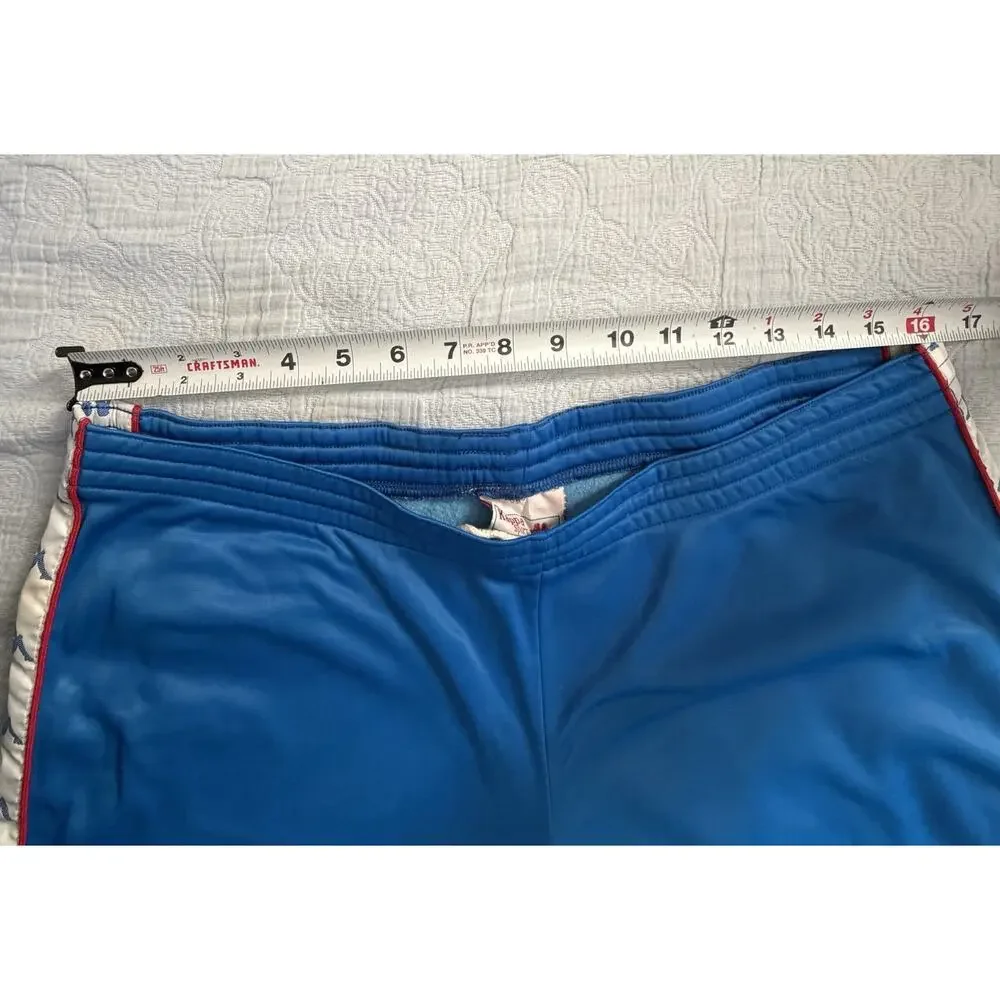 KAPPA Vintage 80s Blue Red Logo Track Pants Sz XL Italy Designer Streetwear READ
